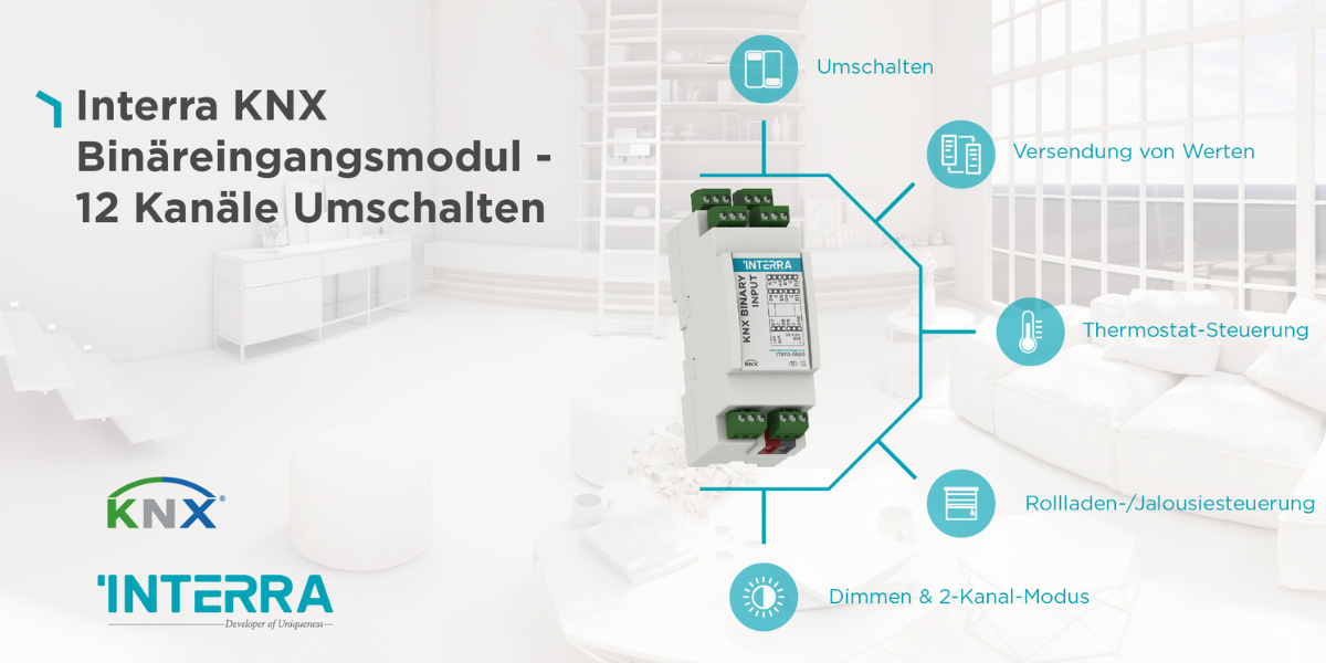 Interra KNX Binäreingang 12 Kanäle Umschalten KNX Association