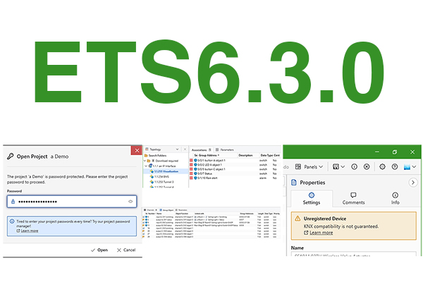 ETS6.3.0: changes to opening an existing project, looking at devices in a project and manual filter table editing