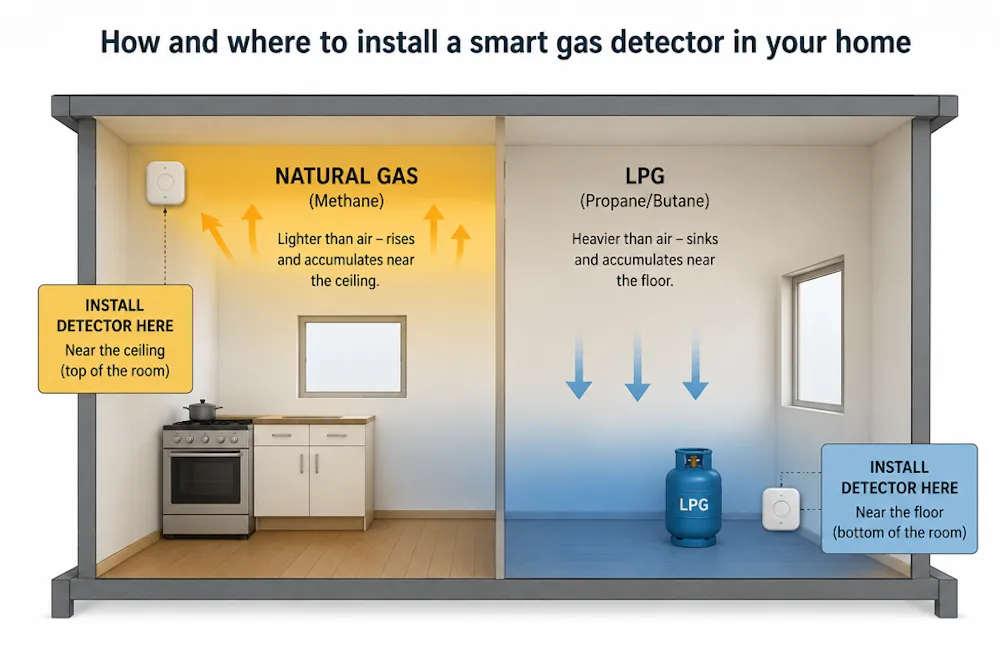 Where to place your gas detector