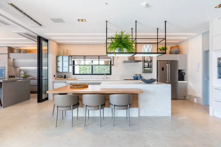 A modern domestic kitchen area
