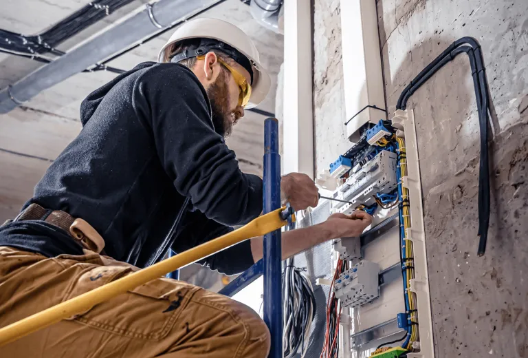 electrical installer at work