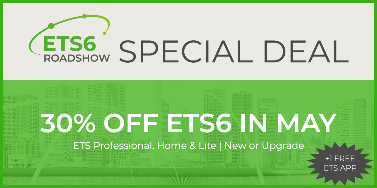 Save 30% on an ETS6 license in May