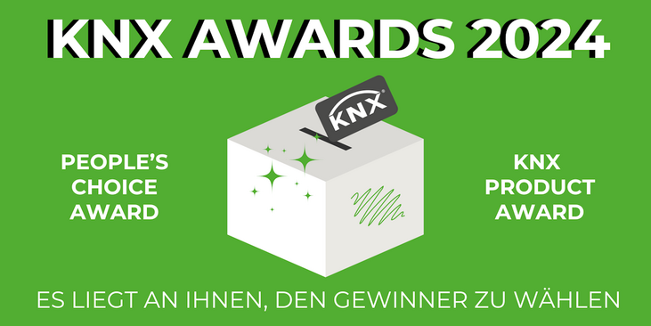 KNX Awards 2024 - Stimmen Sie für Ihr bevorzugtes KNX Produkt und Projekt