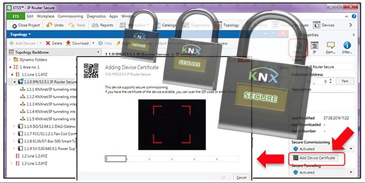 Beveiliging: KNX Secure-systemen in ETS configureren