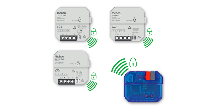 KNX Data Secure wireless actuators for flush-mounting