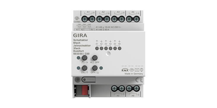 New Gira KNX switching and blind actuator