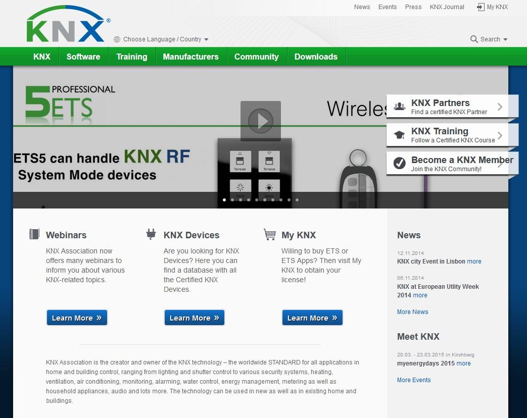 New Website and MyKNX portal launched by KNX