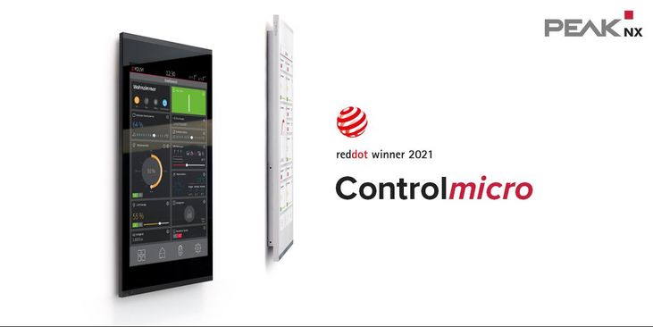 PEAKnx launches award-winning 8 KNX touch panel Controlmicro