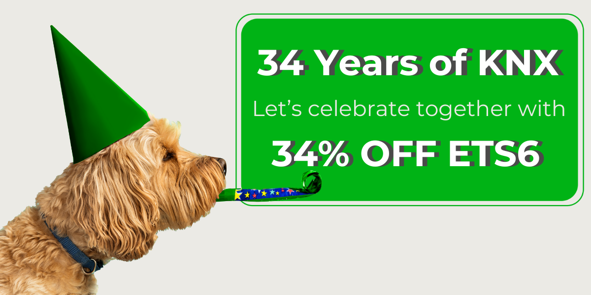 34 years of KNX - 34% off ETS6 in September