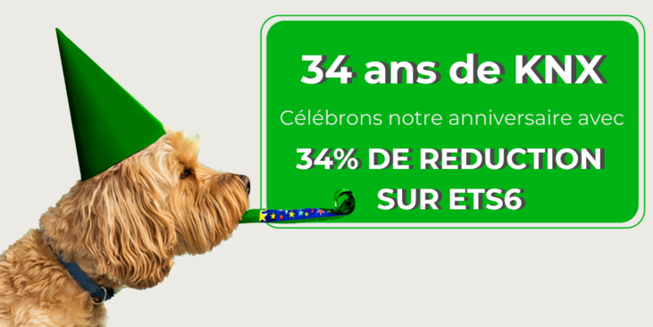 34 ans de KNX - 34% de réduction sur ETS6 au mois de septembre